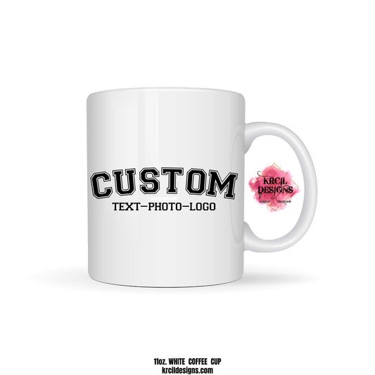 Design Your Own Coffee Cup with Krcil Designs | Let our custom coffee cups do the talking with our collection of personalized coffee cups. Personalize It - add name, monogram, make a one-of-a-kind picture collage photo cup - the picture-perfect present! Add our dish cloth tea towel set, perfectly paired with our cups and mugs. For the ultimate coffee lovers gift, explore our sets and bundles. Brand your business with our business logo coffee cups, make great business promotional products. KrcilDesigns.com