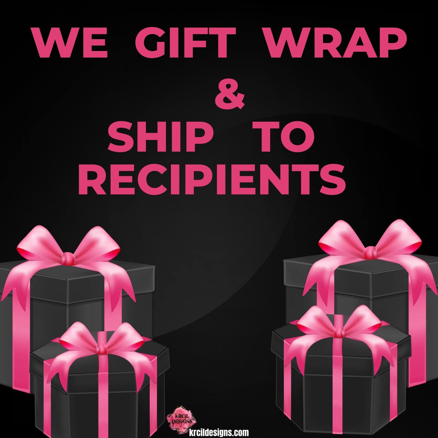 KrcilDesigns.com Gift Wraps & Sends Your Gift Straight to the Lucky Recipient! | Gift Wrap—Gift Wrapping—Gift Giving — Make It Extra Special!
Let's wrap your present in style with our gift wrap options, and we'll send your gift straight to the lucky recipient!
Wrapping Paper Options:
Happy Birthday
Red and White Diagonal Stripes
Green Candy Canes
Personalize It | Add a personalized gift note and we'll tuck it right into the package!