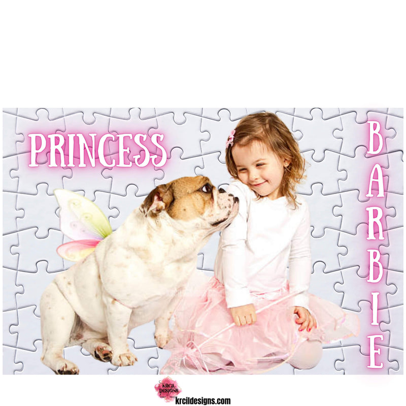 Get ready to laugh and create a lifetime of memories one puzzle piece at a time with our custom personalized puzzles! Each puzzle is made to order and includes a reference picture. Personalize It - add a name, monogram, a photo or picture collage. Whether you want to see your friend's face on a heart puzzle or your family portrait on a rectangular puzzle, add your furry friends to the mix, we've got you covered. Give the ultimate gift by adding a tote bag! Shop Puzzles at KrcilDesigns.com
