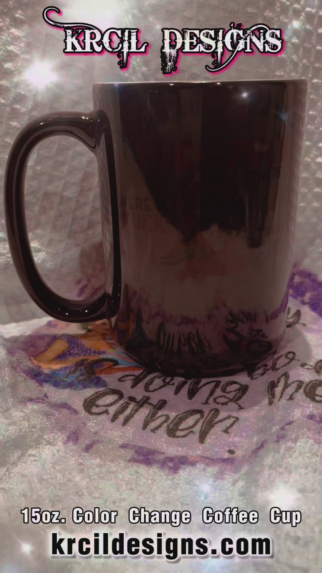 Funny Coffee Mugs by Krcil Designs | The Unapologetic F-Bomb Anthem Ballerina Unicorn Magic Mugs | Our Magic Mugs are black color change coffee cups, when you add hot liquid, they change from black to white, revealing your design, it’s like magic, and that’s why we named them our Magic Mugs. For the ultimate coffee lovers gift, add our dish cloths and dish towels sets, they pair perfect with our coffee mugs. Shop Coffee Mugs at KrcilDesigns.com