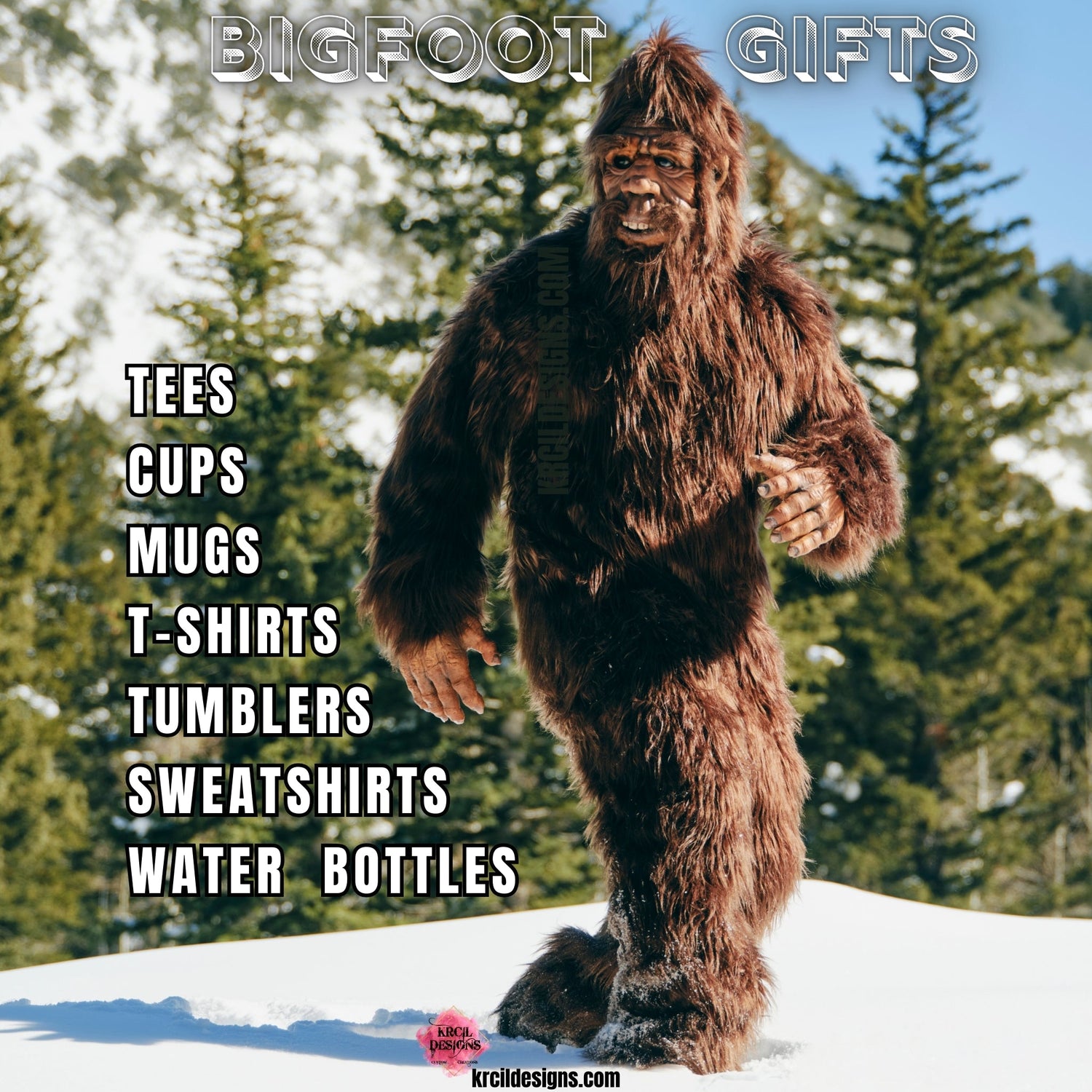 Sasquatch: The Legend of Bigfoot! | Bigfoot T-Shirts - Sasquatch T-Shirts | Bigfoot Coffee Cup - Sasquatch Mug | The perfect gifts for Bigfoot lovers. Everything you need for the Bigfoot Festival or Bigfoot Day. Shop Bigfoot Gifts at KrcilDesigns.com