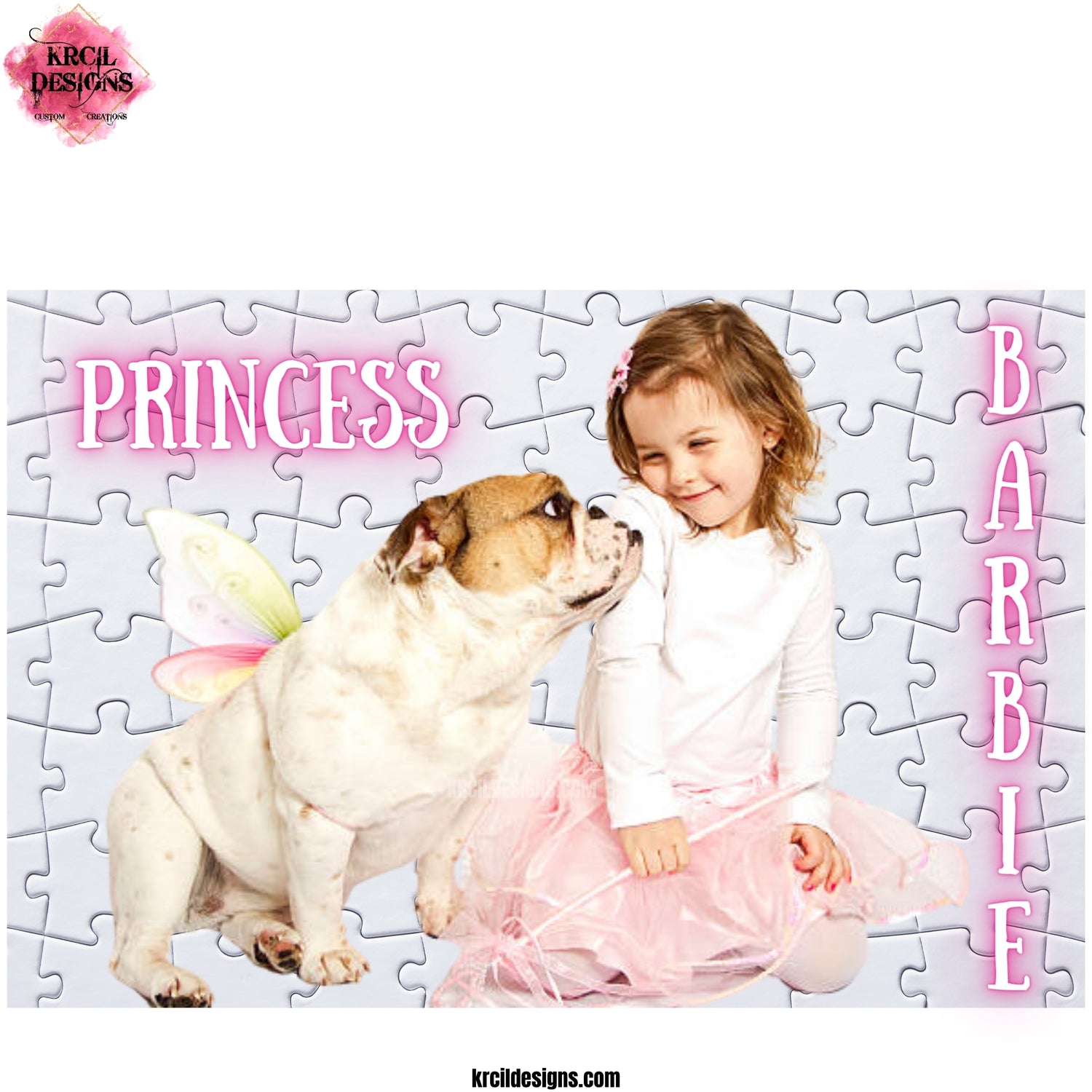 Discover the hilarious fun of our custom personalized puzzles, made to order with a puzz-tastic twist! Add a name, your favorite family photo, even your furry friends, for a hilarious masterpiece and makes a perfect gift. Shop Now at KrcilDesigns.com