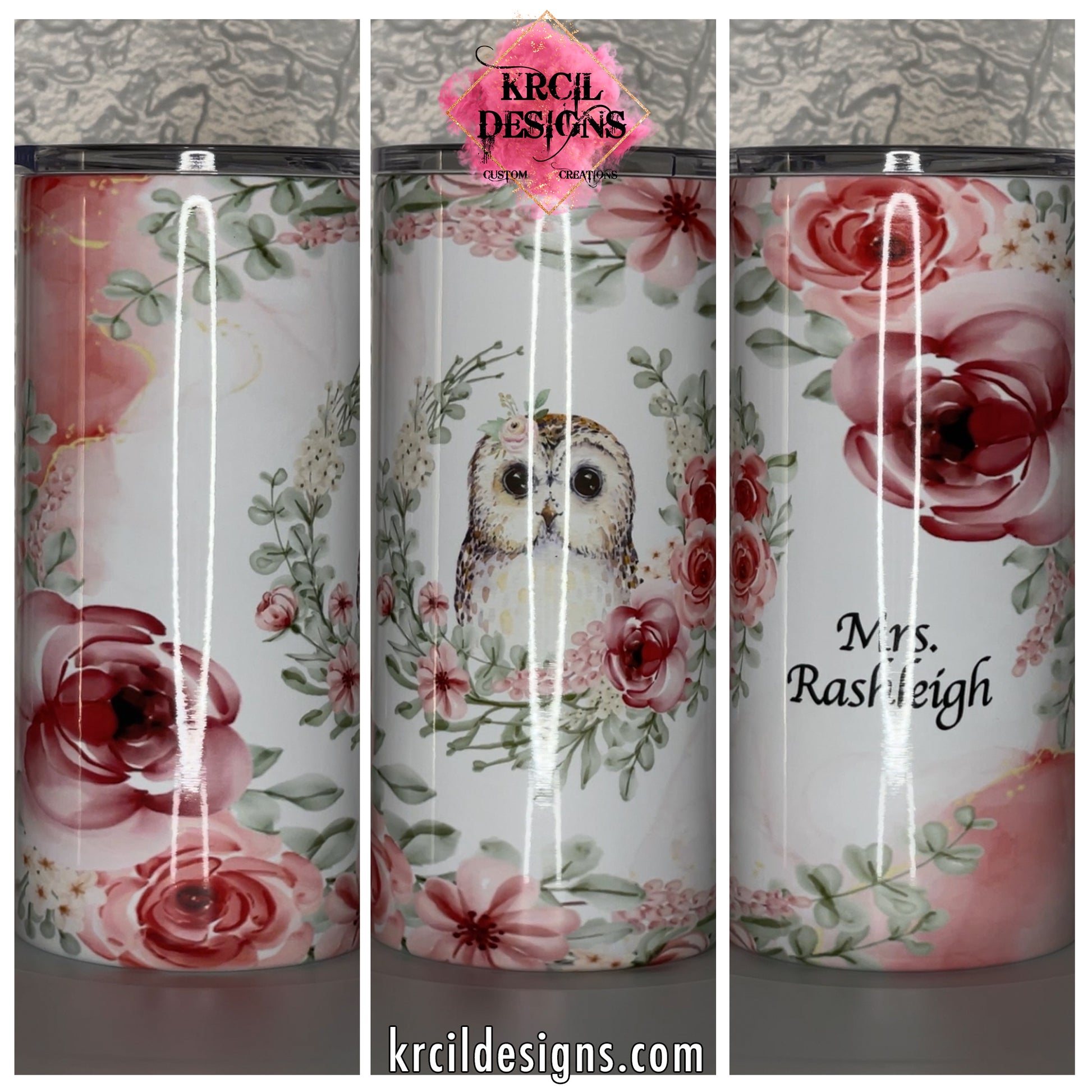 Personalzed Tumbler & Flowers