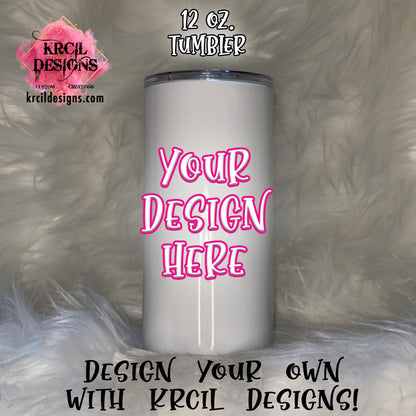 $15 12oz. Tumblers Cups Sale | Design Your Own Tumblers with Krcil Designs! | Let our custom tumblers do the talking with our collection of personalized tumblers with names to a photo tumbler, make a one-of-a-kind picture collage photo tumbler - the picture-perfect present! Brand your business with our custom logo tumbler they make great business promotional products. Insulated stainless steel tumbler cup include a plastic slide top lid and metal or plastic straw. Customize yours at KrcilDesigns.com