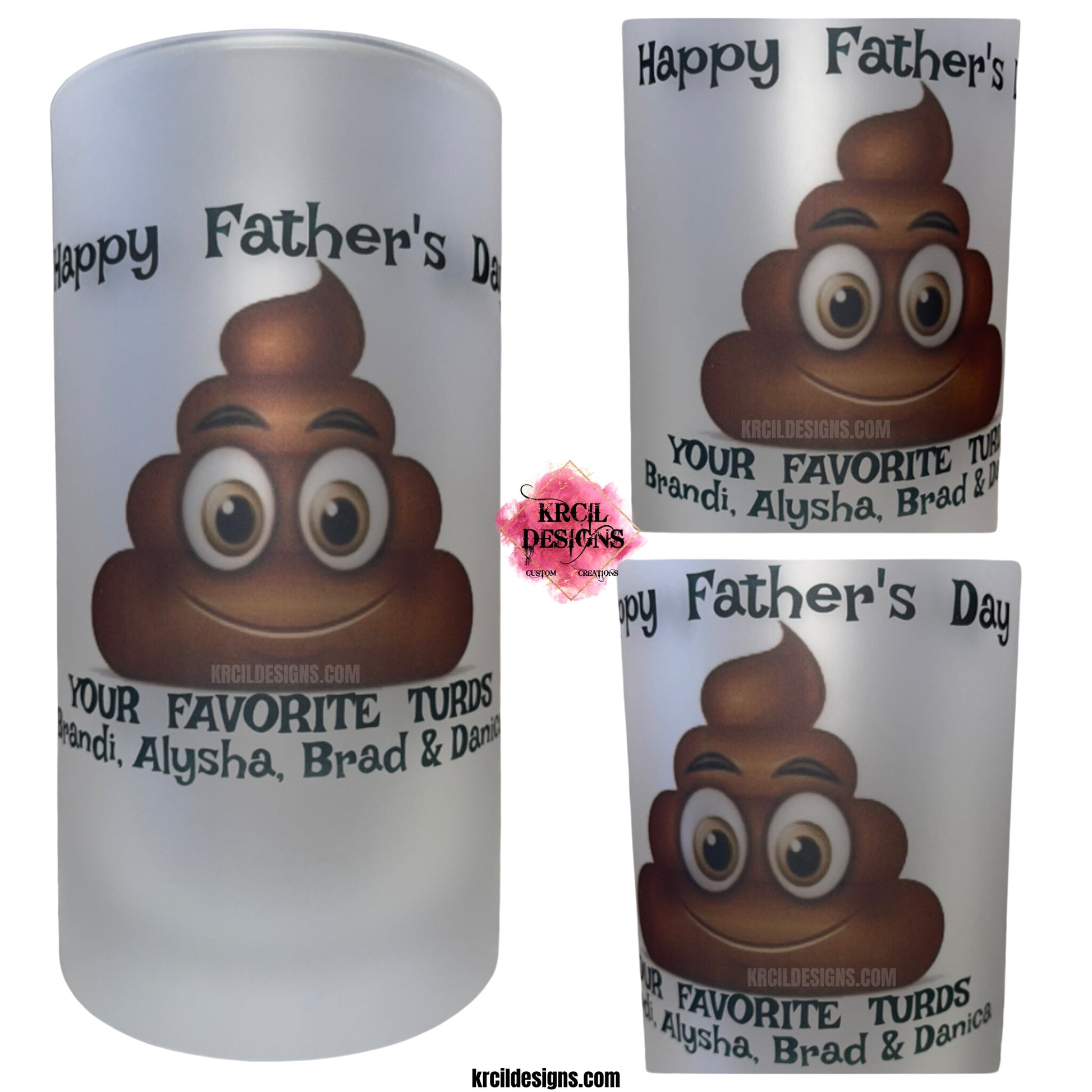 Custom Order Beer Stein ~ "Happy Father's Day YOUR FAVORITE TURDS" Personalized Beer Stein ~ CUSTOMIZE ME ~ YOU PICK ANY DESIGN, IMAGE, OR TEXT & WE MAKE IT! ~ Thank you for stopping by KRCIL DESIGNS! We hope you enjoy your stay! Happy Shopping! ~ KRCIL DESIGNS specializes in customization and personalization of apparel and drinkware items, creating unique one-of-a-kind personalized custom gifts. For your personal custom order visit us at krcildesigns.com