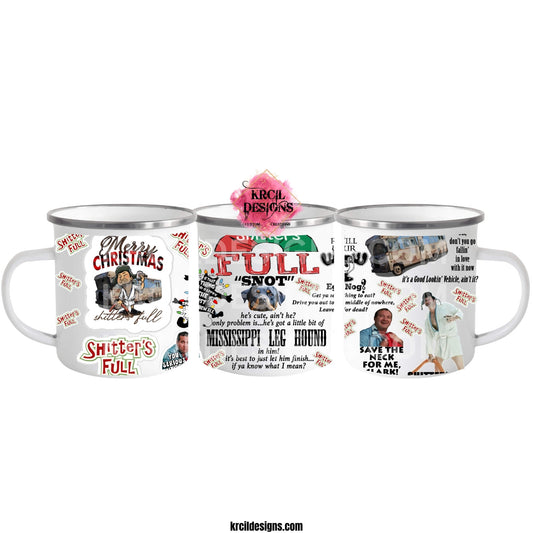 Christmas Mugs | Get ready for a ho-ho-whole lot of laughs with our National Lampoon's Christmas Vacation Quotes Mugs by Krcil Designs | From Clark Griswold's over-the-top holiday plans to Cousin Eddie unforgettable one-liners, prepare for a holiday season that's jollier than a jelly of the month club subscription! Add a matching dish cloth and dish towel set! For the ultimate gift, explore our sets and bundles. Let our custom coffee mugs do the talking this holiday! Shop Christmas Mugs at KrcilDesigns.com