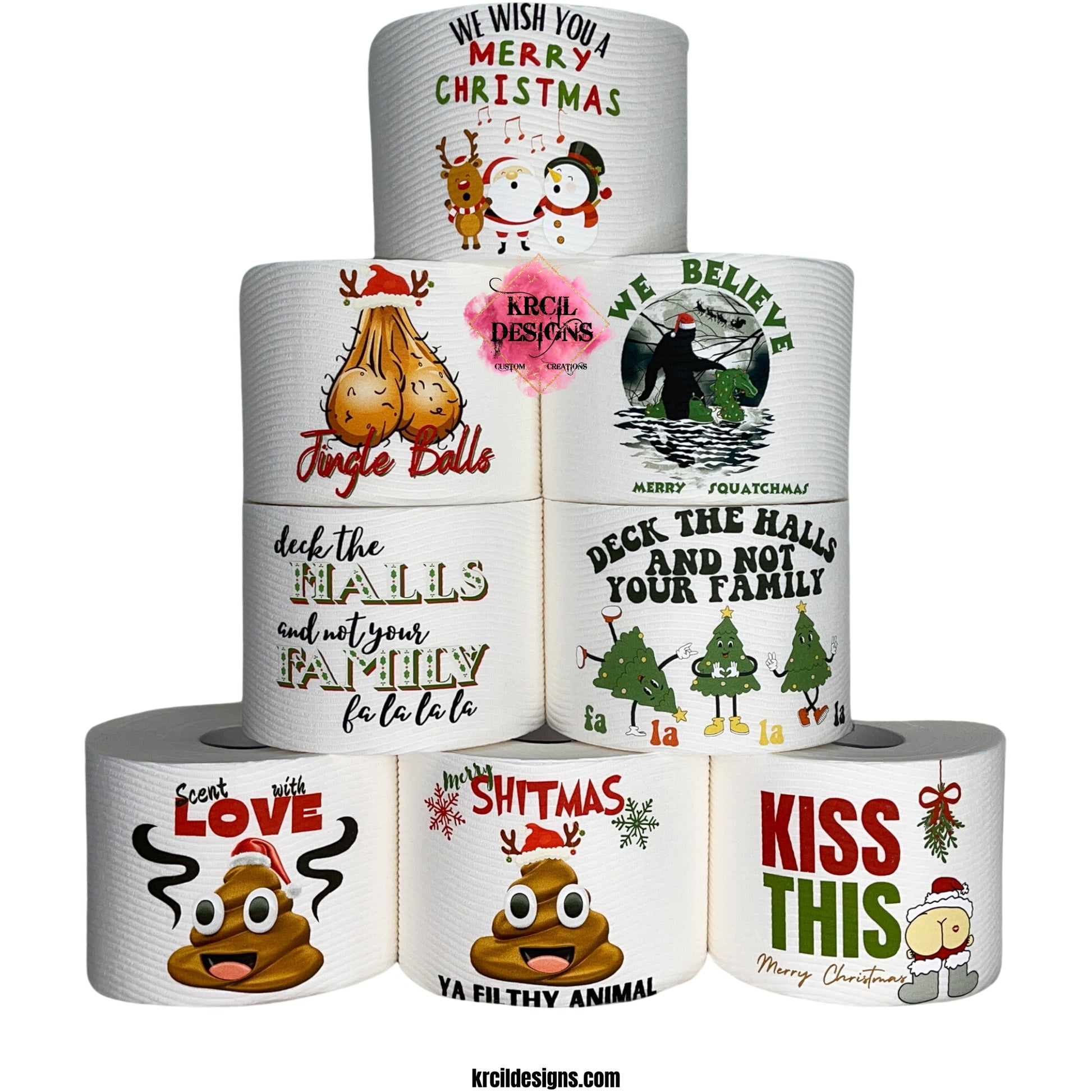 Need a funny gift? These funny toilet paper rolls are the ultimate gift for those who love pranks. Personalized toilet paper roll, add face of the jokester in your family, add saying, and you have the cheapest custom gift you can find. Need a gift card holder? Insert cash or gift card into the middle. Design Your Own at KrcilDesigns.com