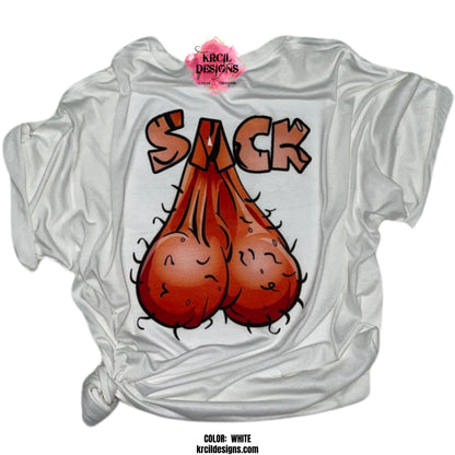 Bonus Dad Edition Ball Sack Custom T-Shirt by Krcil Designs | The perfect way to show those amazing bonus dads some extra love! | Design Your Own T-Shirt with Krcil Designs! | Custom T-Shirts, picture tees, photo t-shirts, sarcastic funny tees, special occasions, holidays and birthday t-shirts, bride-to-be bride tribe tees. Brand your business with our business logo t-shirts. Our unisex t-shirts are soft and cozy. For the ultimate gift, roll them up, stuff in a cup, or custom tote bag! KrcilDesigns.com