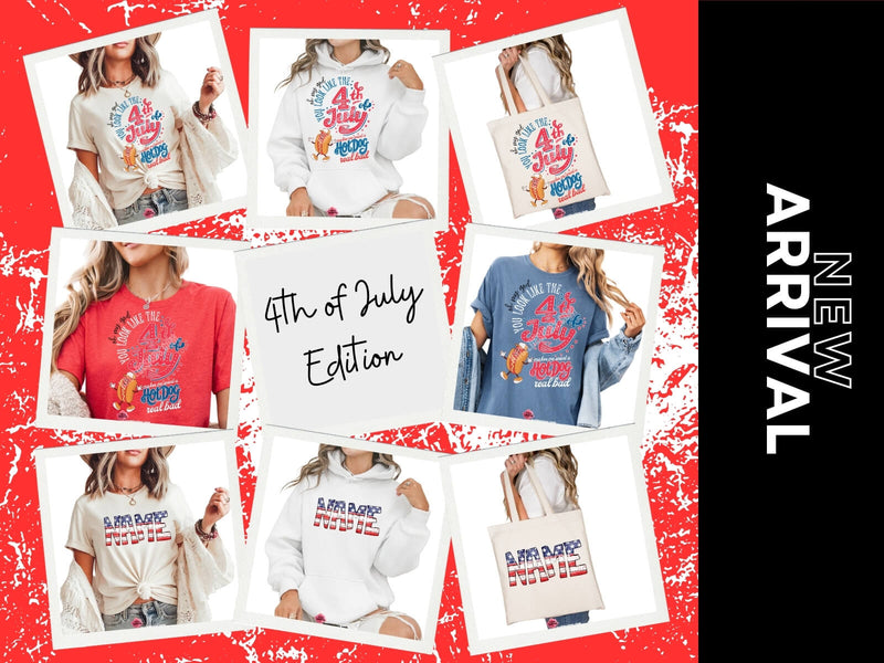 NEW ARRIVALS! Celebrate the 4th of July in style— funny shirts, cozy sweatshirts, funny tote bags, funny coffee mugs—because your style should be as bold as the fireworks! Shop 4th of July Gifts at KrcilDesigns.com