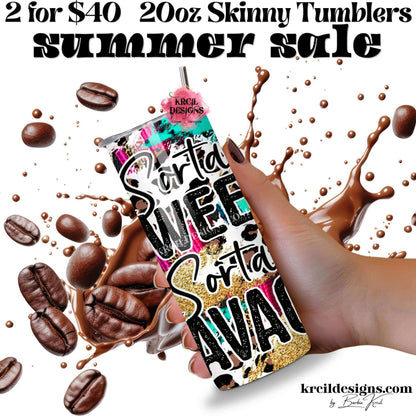 Summer Sale 20oz Skinny Tumblers — Custom Stainless Steel Drinkware Deal — Personalized Gift Idea — Krcil Designs Boutique, Gillette, WY