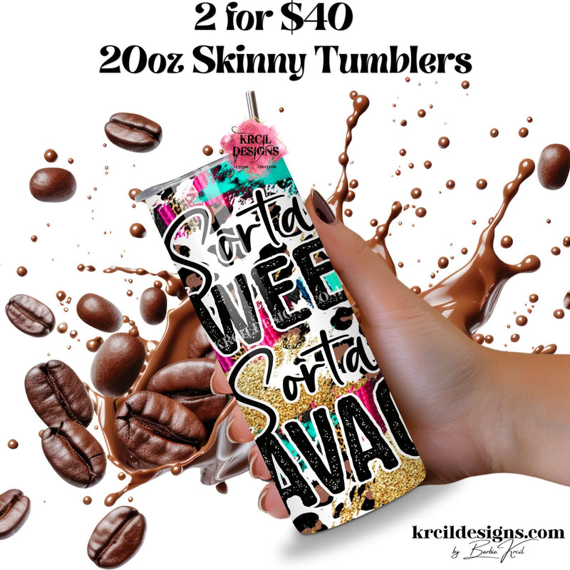 Inventory Blowout Sale 20oz Skinny Tumblers — Custom Stainless Steel Drinkware Deal — Personalized Gift Idea — Krcil Designs Boutique, Gillette, WY