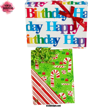 WRAPPING PAPER CHOICES | Shop the Best Personalized Gifts and Photo Gifts—Graphic Tees T-Shirts—Hoodies—Sweatshirts—Cups and Mugs—Tumblers—Water Bottles—Home Decor—and so much more! We Gift Wrap—Add a personalized gift note to your gift wrapping and make your gift giving magical! Shop KrcilDesigns.com