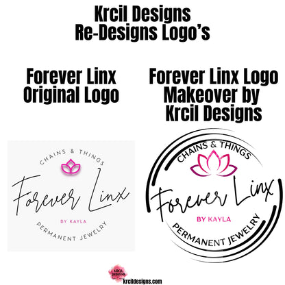 Krcil Designs Re-Designs Logo's | Forever Linx Original Logo to Forever Linx Logo Makeover by Krcil Designs | krcildesigns.com