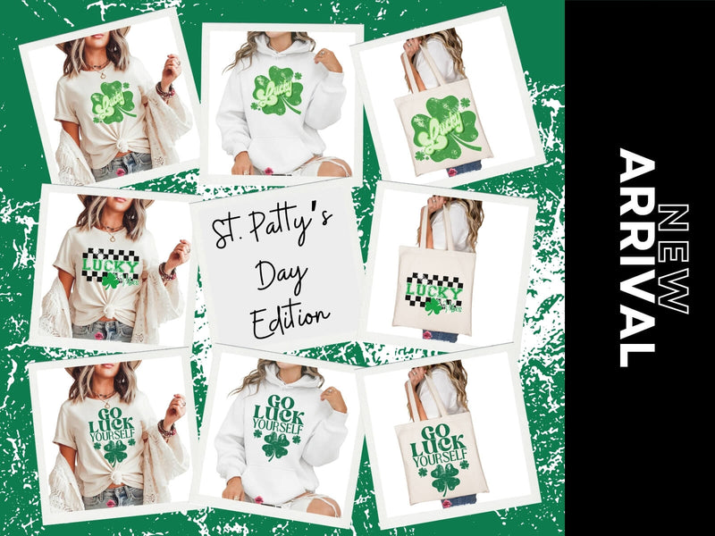 Get Your Green On All The Way to Krcil Designs for the Funniest St. Patty's Day Yet! From Funny St. Patty's Day Shirts to Sweatshirts to Tote Bags! We have an idea for everyone! Shop St. Patrick's Day Gifts at KrcilDesigns.com