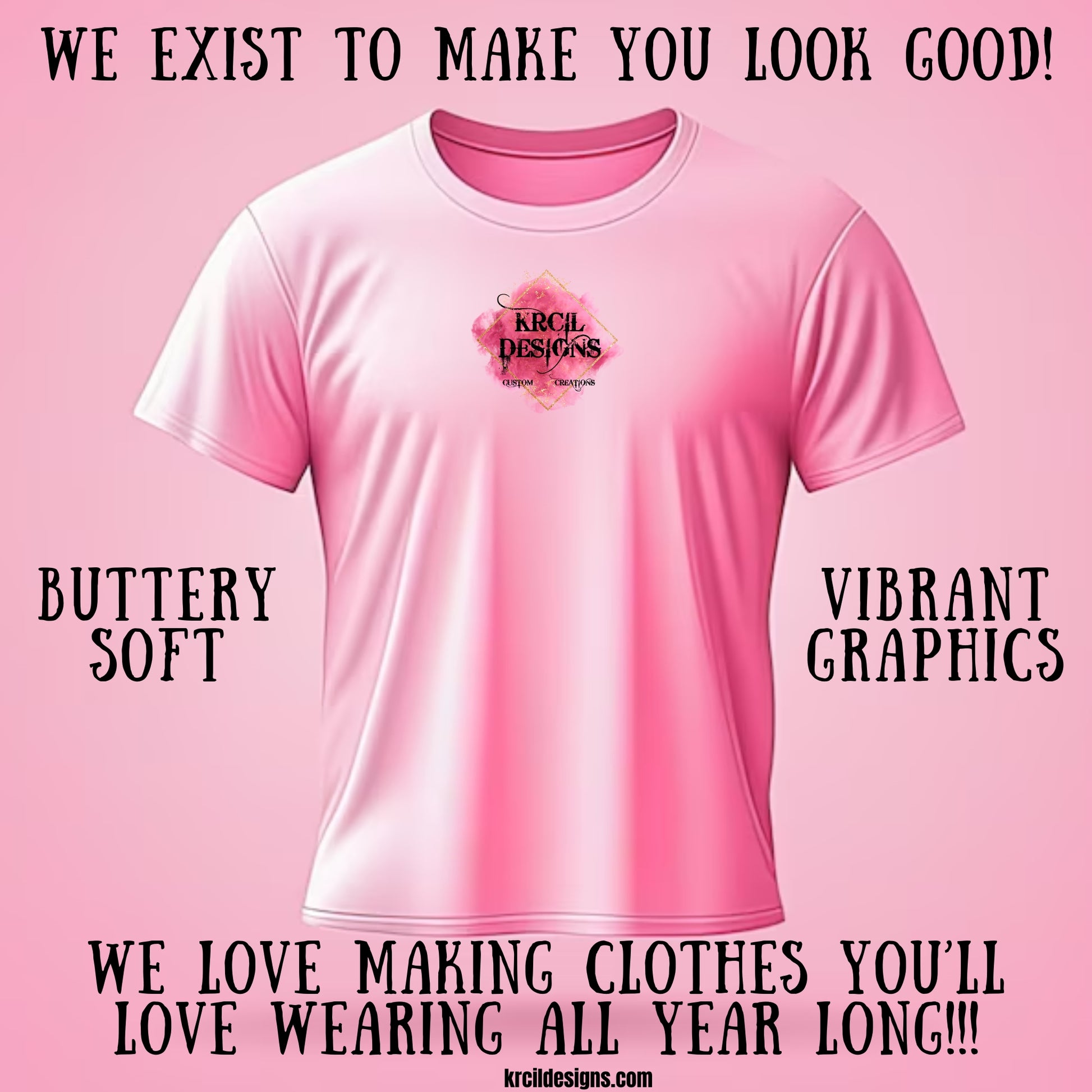 We exist to make you look good! We love making clothes you'll love wearing all year long! Why Krcil Designs? Free Customization—Free Personalization | All our products are fully customizable—design your own with your designs and your logos. Add a personal touch with names, monograms, text, your photos. Adding your logo and slogan makes our products the standout choice for promotional gifts. Our personalized products make the best gifts for any occasion, offering a stylish present. Shop KrcilDesigns.com