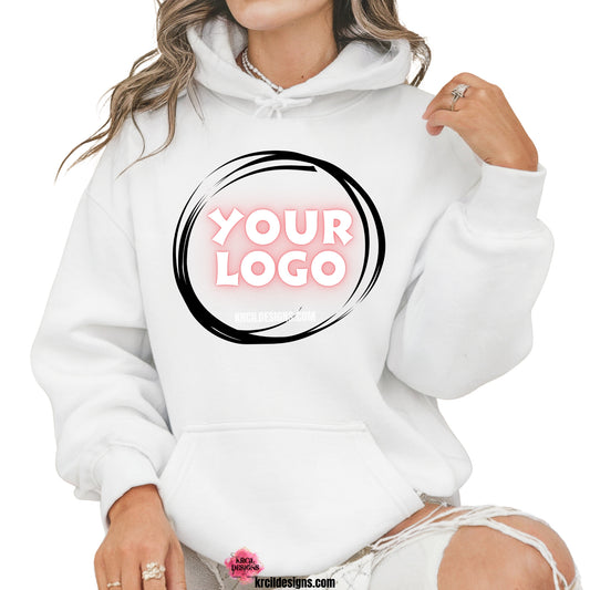 Your Brand, Your Logo Sweatshirt | Business Logo Hoodie by Krcil Designs | Design Your Own with Krcil Designs! | Spotlight Your Brand! Introducing our Your Brand, Your Logo – where style meets business. These business promotional products are tailor-made for boosting brand recognition, making them perfect for events, customers, teams, employees, or simply making your brand known, and are designed for showcasing your identity, your brand, your business logo, your way! Shop Brand Apparel at KrcilDesigns.com