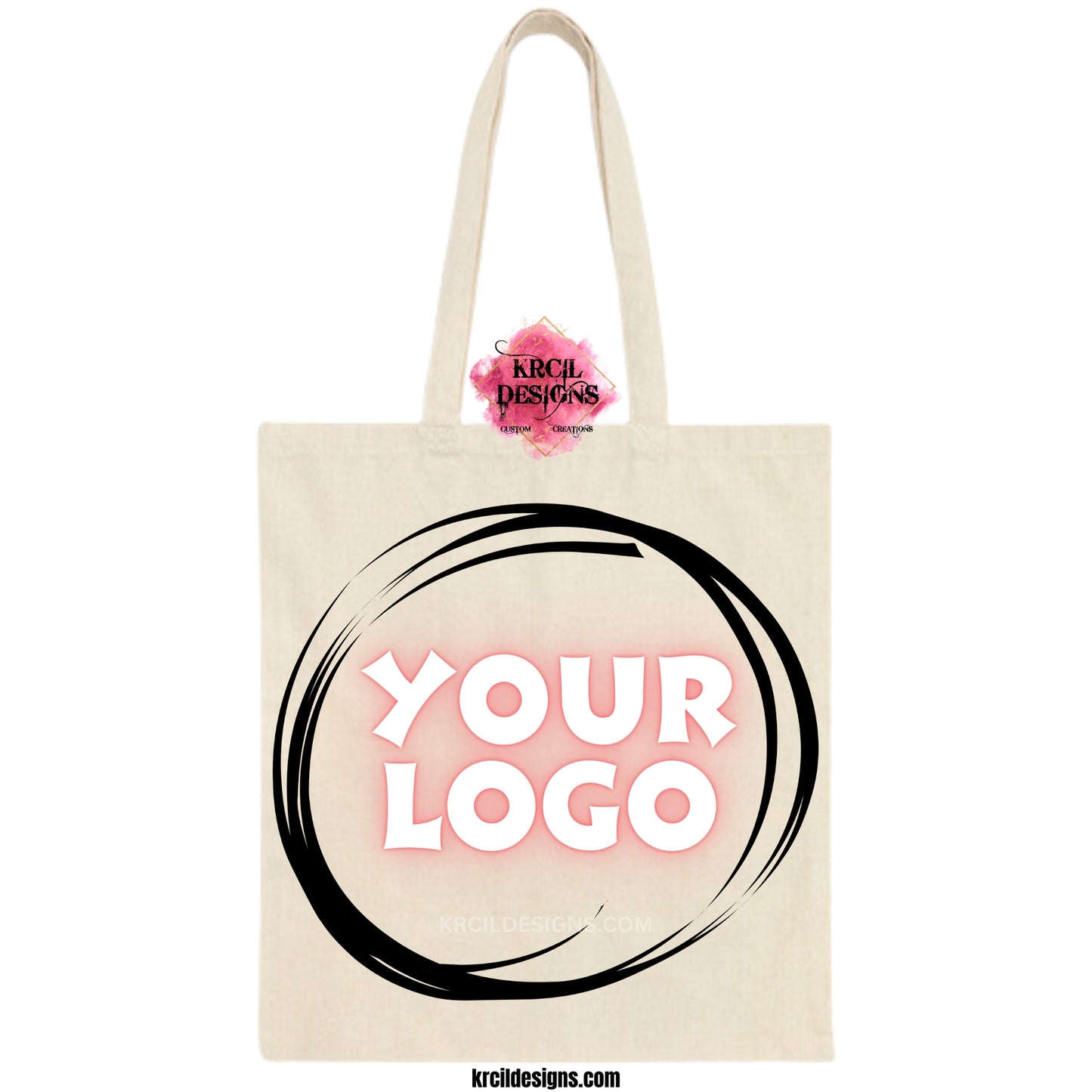 Your Brand, Your Logo Tote | Business Logo Tote Bag by Krcil Designs | Design Your Own with Krcil Designs! | Spotlight Your Brand! Introducing our Your Brand, Your Logo – where style meets business. These business promotional products are tailor-made for boosting brand recognition, making them perfect for events, customers, teams, employees, or simply making your brand known, and are designed for showcasing your identity, your brand, your business logo, your way! KrcilDesigns.com