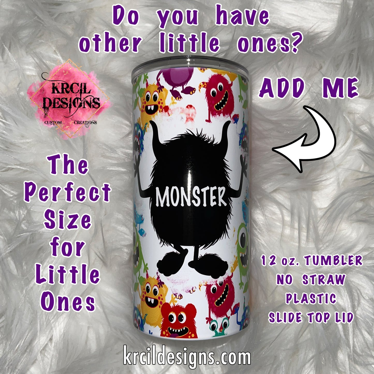 Brace yourself for cuteness overload with our Monster Mommy and Me Personalized Tumbler Set by Krcil Designs | Personalize It - add names, Mommy and Mini, Daddy and Mini | Not just for MOM get one for DAD | ADD 12oz.Tumblers perfect for the older kids | Additional Sippy Cups Available | Set includes 1-20oz./30oz. and 1-12oz. Sippy Cup | Insulated stainless steel tumblers include a plastic slide top lid and metal or plastic straw. SIPPY Cup Tumblers include 2 Lids-SIPPY Handle/Screw On. KrcilDesigns.com