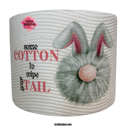 Easter Funny Novelty Toilet Paper Roll Gag Gift | "some Cotton to wipe your TAIL" | Custom Toilet Paper by Krcil Designs | Need a funny gift? These funny toilet paper rolls are the ultimate gift for those who love pranks. Personalized toilet paper roll, add face of the jokester in your family, add saying, and you have the cheapest custom gift you can find. Need a gift card holder? Insert cash or gift card into the middle. Design Your Own at KrcilDesigns.com