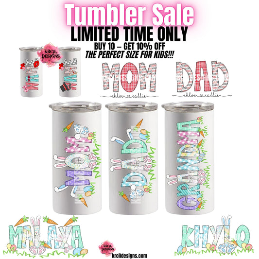 Tumblers Cups Sale | Design Your Own Tumblers with Krcil Designs! | Let our custom tumblers do the talking with our collection of personalized tumblers with names to a photo tumbler, make a one-of-a-kind picture collage photo tumbler - the picture-perfect present! Brand your business with our custom logo tumbler they make great business promotional products. Insulated stainless steel tumbler cup include a plastic slide top lid and metal or plastic straw. Customize yours at KrcilDesigns.com