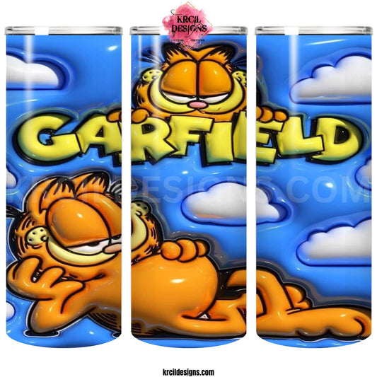 Garfield Tumbler by Krcil Designs | Featuring Garfield The Orange Cat | Let our custom tumblers do the talking with our collection of personalized tumblers. Personalize It - add name, monogram, picture collage photo tumbler - the picture-perfect present! For the ultimate gift, add a t-shirt, or accessorize with a custom tote bag. Insulated stainless steel tumblers include a plastic slide top lid and metal or plastic straw. KrcilDesigns.com