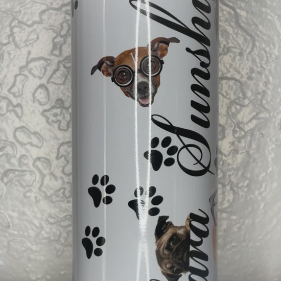 Dogs Are My Favorite People Dog Tumbler by Krcil Designs | Are you a dog lover? This custom tumbler is filled with adorable dogs and funny dogs. Dog Lovers will love this dog lovers tumbler. Our silly dogs on this bark-tastic dog lover tumbler has got it all. It's perfect for pet parents or a great way to treat yourself. Add name or your favorite dog quotes, and make it a one-of-a-kind personalized tumbler. Don’t wait—fetch this coffee tumbler! Shop Gifts for Dog Lovers at KrcilDesigns.com