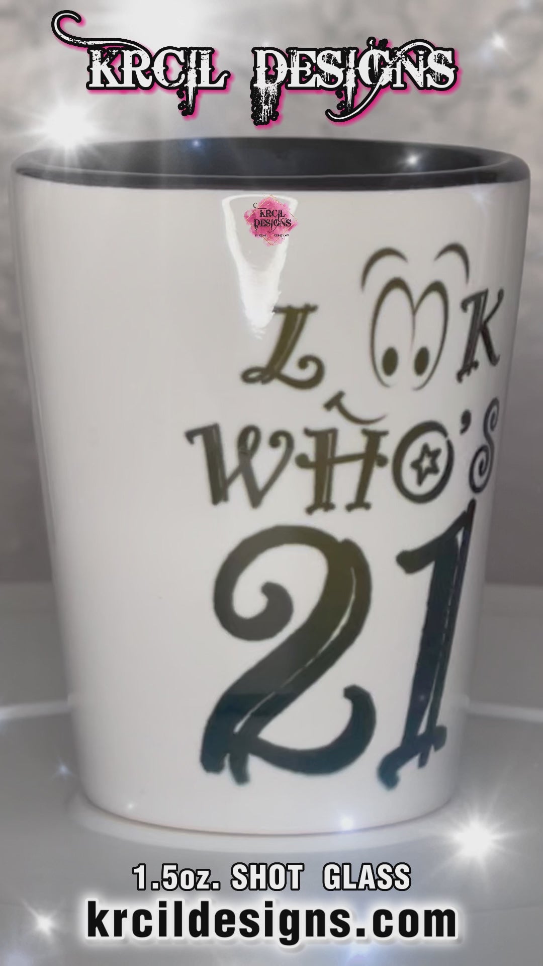 1.5 oz Custom Ceramic Shot Glass, Personalized Shot Glass