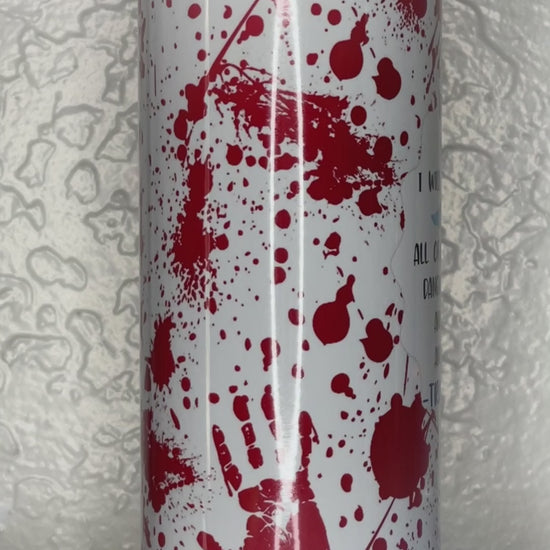 Saving Lives One Stitch at a Time | "Trauma Surgeon" Blood Splatter Tumbler by Krcil Designs | Let our custom tumblers do the talking with our collection of personalized tumblers. Personalize It - add name, monogram, picture collage photo tumbler - the picture-perfect present! For the ultimate gift, add a t-shirt, or accessorize with a custom tote bag. Insulated stainless steel tumblers include a plastic slide top lid and metal or plastic straw. KrcilDesigns.com